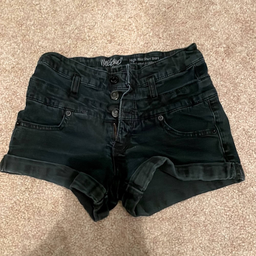 High rise black shorts. Size 0